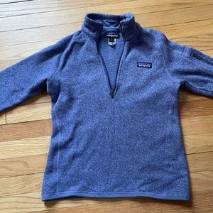 Patagonia purple “better sweater” quarter zip.